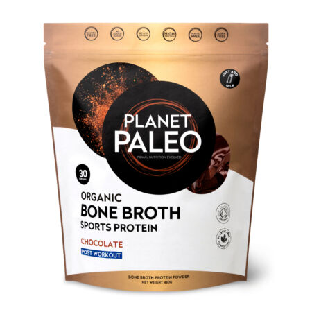 PP 6022 Bone Broth Sports Protein Chocolate 480g Front