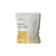 Reishi-Turmeric Complex, 60 capsules, MycoNutri packaging with turmeric illustrations.