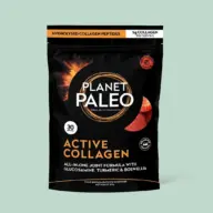 Planet Paleo Active Collagen, strawberry flavour, 270g pack, hydrolysed collagen peptides.