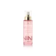 Pink spray bottle with gold cap, labelled "NINI Organics".