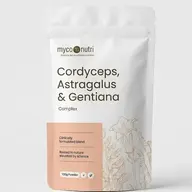 MycoNutri Cordyceps, Astragalus & Gentiana Complex, 100g powder, vegan, gluten-free.