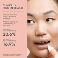 Person applying lip product; text: "Clinically Proven Results".