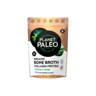 Planet Paleo Organic Bone Broth Collagen Protein with cooling herbs, 225g pouch.