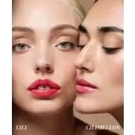 Two faces with red and pink lipstick, text "LILY" and "CHAMELEON" below.