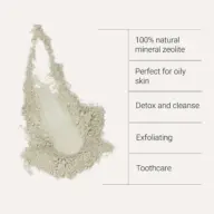 Zeolite powder with benefits: oily skin, detox, exfoliating, toothcare.