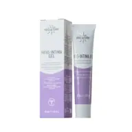 Hifas da Terra Intima Gel, 30ml tube and box, purple and white packaging.