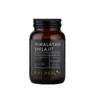 Himalayan Shilajit jar by Kiki Health, 60 vegetarian capsules, 600mg each.