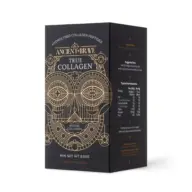 Black box of Ancient + Brave True Collagen, 200g, with gold geometric design.