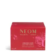 Red box of NEOM Christmas Wish scented candle, 420g, with festive design.