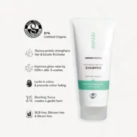 Green People Intensive Repair Shampoo with quinoa protein, 81% certified organic, SLS-free.