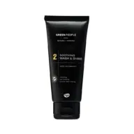 Green People Soothing Wash & Shave tube, certified organic, black packaging.