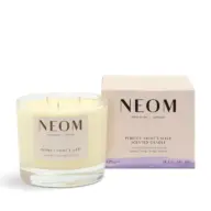 NEOM Perfect Night's Sleep candle with box, lavender, chamomile, patchouli scent, 420g.