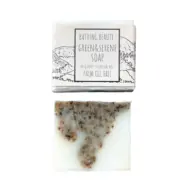 Bathing Beauty Green & Serene soap with rosemary, palm oil free.