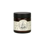 Brown jar of Napiers Herbstrong Hair Mask, 100ml, with botanical illustrations on label.