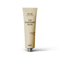 Beige tube labelled "The Deodorant Balm" by AKT, unfragranced.