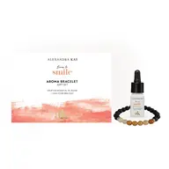Alexandra Kay aroma bracelet gift set with essential oil and lava stone bracelet.