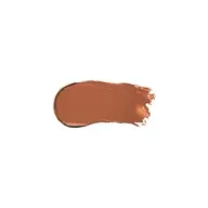 Brown lipstick smear on white background.