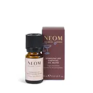 Neom Sparkling Joy essential oil blend, ginger, lime, vetiver, 10ml bottle with box.