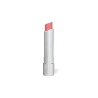 Silver lipstick tube with pink lipstick, "rms" on the cap.