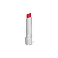 Silver tube of red lipstick with "rms" on the base.