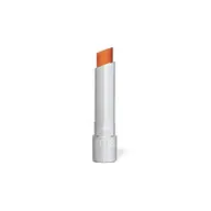 Silver lipstick tube with orange lipstick, "rms" on the base.