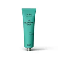 Turquoise tube labelled "SC.04 The Deodorant Balm" with mint, pomelo, tomato vine scent.