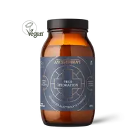 Brown jar with "True Hydration" label, 180g, advanced electrolyte formula.
