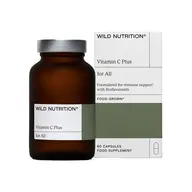 Brown bottle and box of Wild Nutrition Vitamin C Plus, 60 capsules.