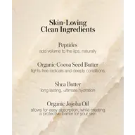 Skin-Loving Clean Ingredients: Peptides, Cocoa Seed Butter, Shea Butter, Jojoba Oil.