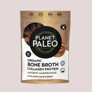 Planet Paleo Organic Bone Broth Collagen Protein with mushrooms, 225g.