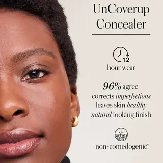 UnCoverup Concealer, 12-hour wear, 96% agree it corrects imperfections, non-comedogenic.