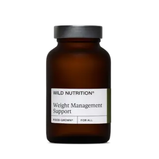 Brown bottle labelled "Wild Nutrition Weight Management Support".