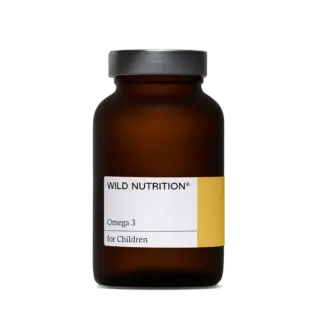 Brown bottle labelled "Wild Nutrition Omega 3 for Children".