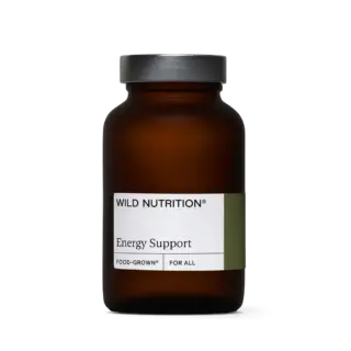 Brown bottle labelled "Wild Nutrition Energy Support".