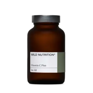 Brown bottle labelled "Wild Nutrition Vitamin C Plus for All".
