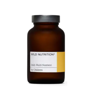 Brown bottle labelled "Wild Nutrition Daily Multi Nutrient for Children".