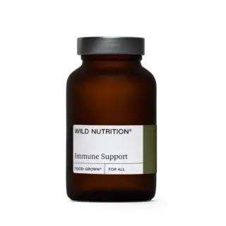 Brown bottle labelled "Wild Nutrition Immune Support".
