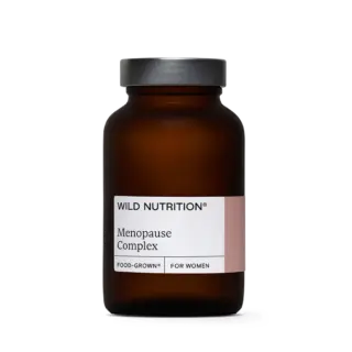 Brown bottle labelled "Wild Nutrition Menopause Complex".