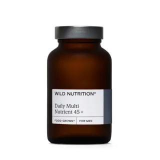Brown bottle of Wild Nutrition Daily Multi Nutrient 45+ for men.