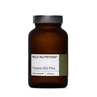Wild Nutrition Vitamin B12 Plus bottle with grey lid.