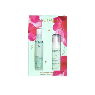 Caudalie Vinoclean Double Cleansing Duo in floral packaging.