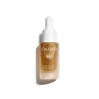 Caudalie Self-Tan Sun Drops, 15ml bottle with dropper.