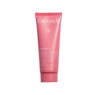 Caudalie VinoHydra Moisturising Mask, 75ml tube, pink packaging.