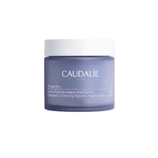 Caudalie Vinoperfect Dark Spot Correcting Glycolic Night Cream jar.