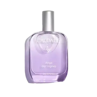 Purple Caudalie Ange des Vignes Eau de Parfum bottle with silver cap.