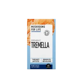 Mushrooms for Life Organic Tremella, 60 capsules, Soil Association certified organic.