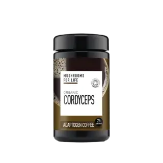 Mushrooms For Life Organic Cordyceps Adaptogen Coffee, 25 servings.