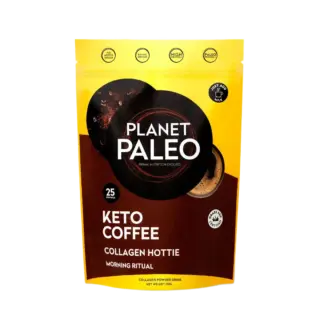 Planet Paleo Keto Coffee, Collagen Hottie, 25 servings, high protein, just add milk.