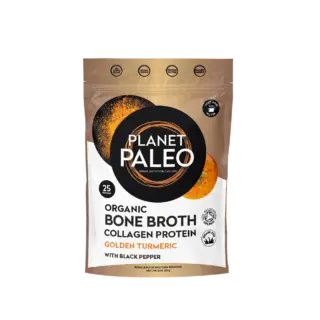 Planet Paleo Organic Bone Broth Collagen Protein, Golden Turmeric, 25 servings.