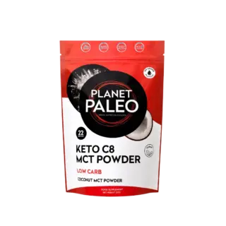 Planet Paleo Keto C8 MCT Powder, low carb, 320g, vegan, 22 servings.
